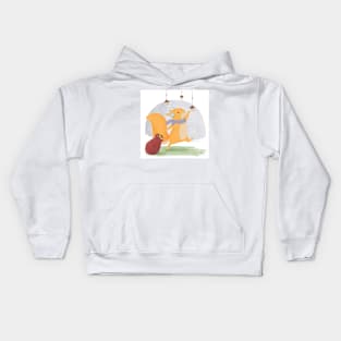 cute squirrel Kids Hoodie